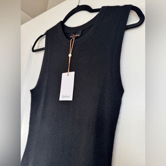 NWT! | QUINCE Mongolian Cashmere Sleeveless Midi
Sweater Dress Black Size Small - Picture 7 of 16